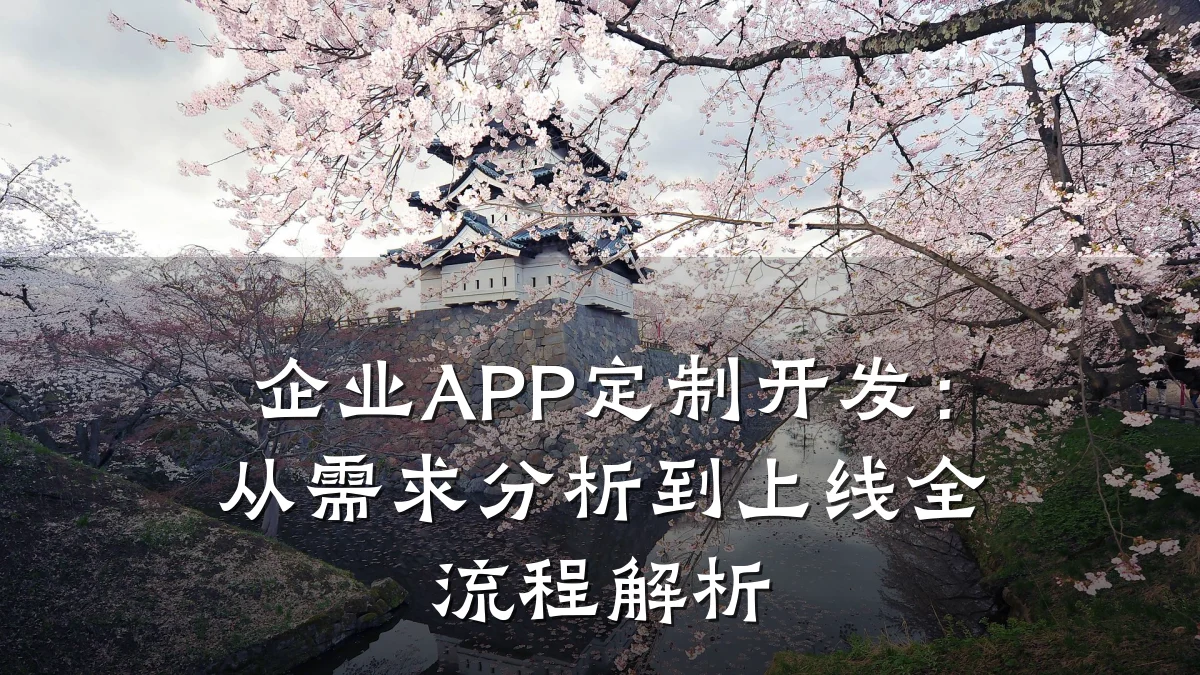 企业APP定制开发:从需求分析到上线全流程解析