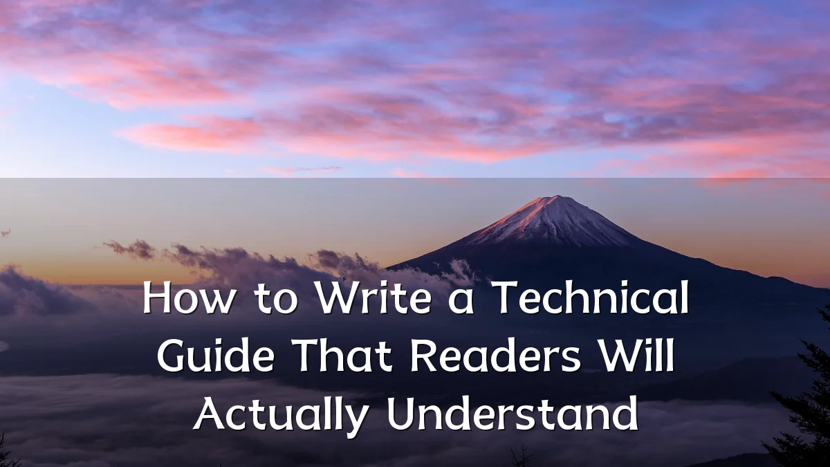 How to Write a Technical Guide That Readers Will Actually Understand