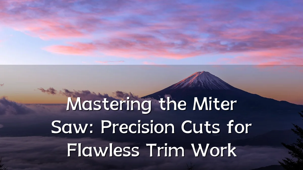 Mastering the Miter Saw: Precision Cuts for Flawless Trim Work
