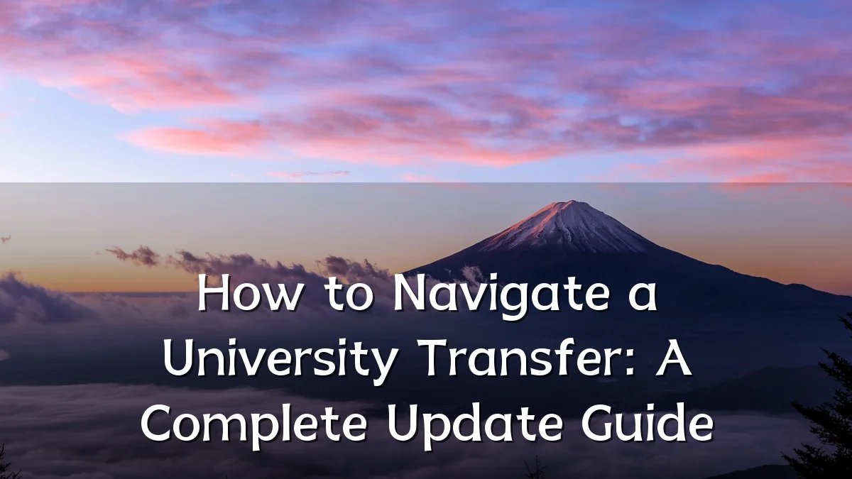 How to Navigate a University Transfer: A Complete Update Guide