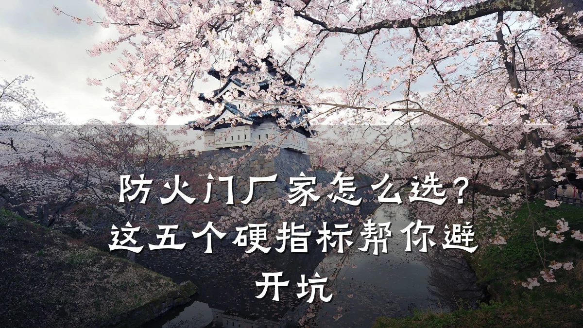 防火门厂家怎么选?这五个硬指标帮你避开坑